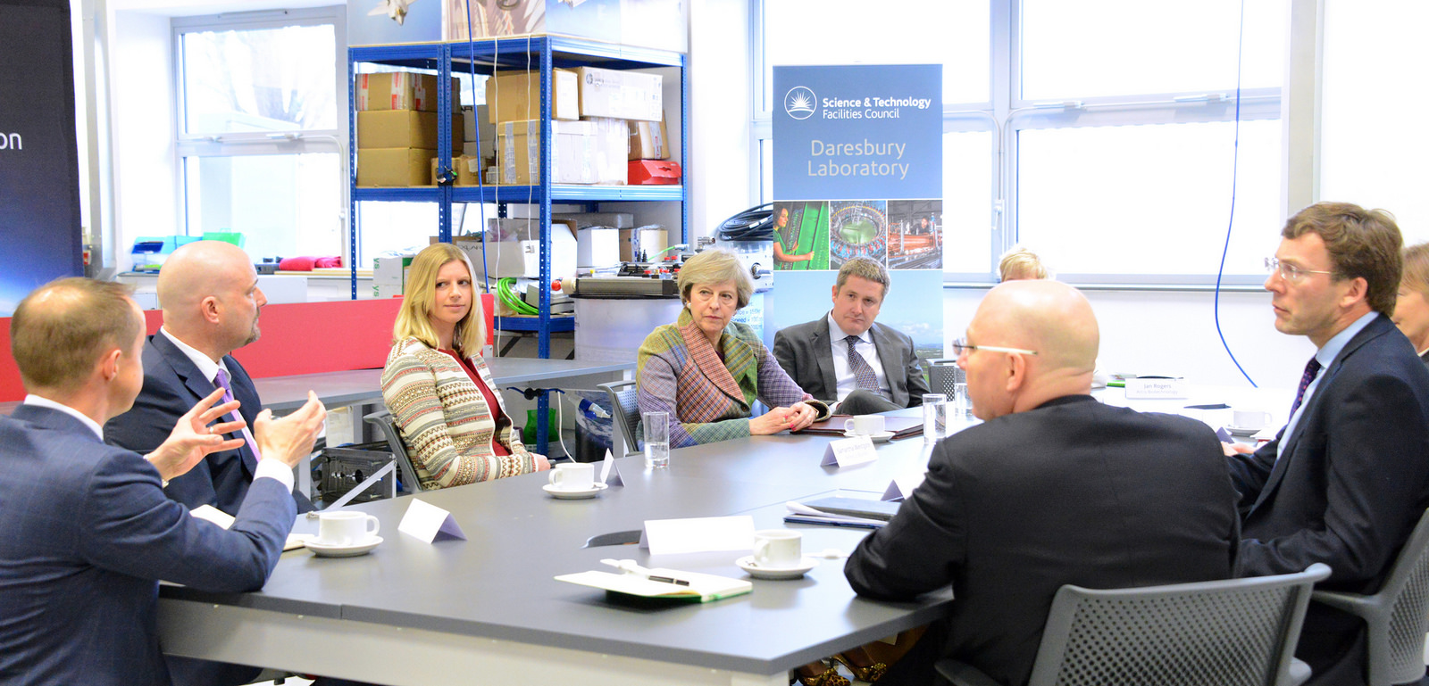 Round table discussion with Theresa May at Sci-Tech Daresbury