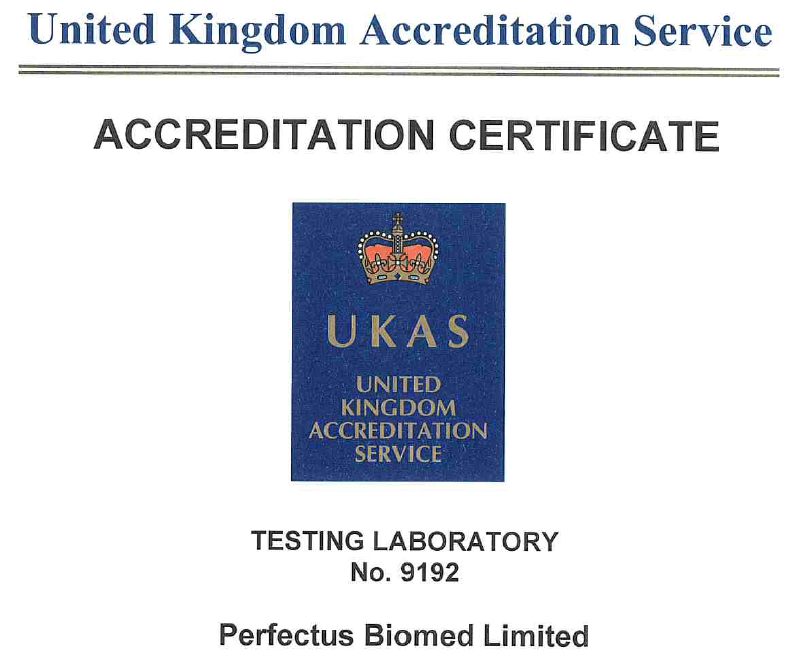 Perfectus Biomed have successfully transitioned from ISO 17025:2005 to ISO 17025:2017