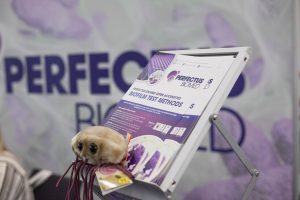 Perfectus Biomed leaflets at a conference